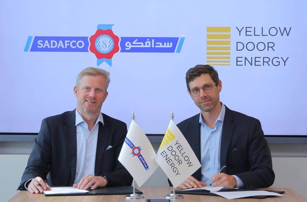 “سدافكو” تتعاون مع “Yellow Door Energy” لتوفير الطاقة الشمسية لسبعة من مرافق سدافكو