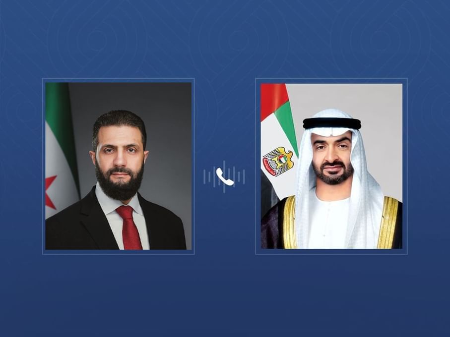 رئيس الدولة يتلقى اتصالاً هاتفياً من الرئيس السوري